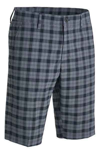 Shop Abacus Ringer Plaid Golf Shorts In Black Check