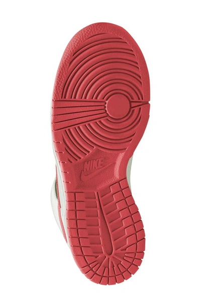Shop Nike Kids' Dunk Hi Basketball Shoe In Summit White/ Track Red