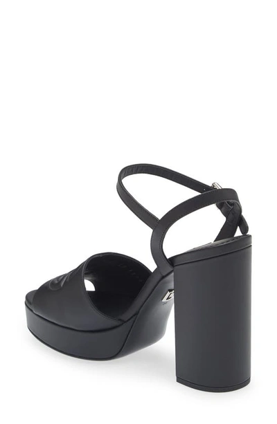 Shop Dolce & Gabbana Keira Dg Logo Platform Sandal In Black