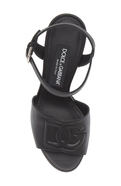 Shop Dolce & Gabbana Keira Dg Logo Platform Sandal In Black