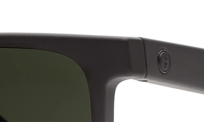 Shop Electric Satellite 45mm Polarized Small Square Sunglasses In Matte Black/ Grey