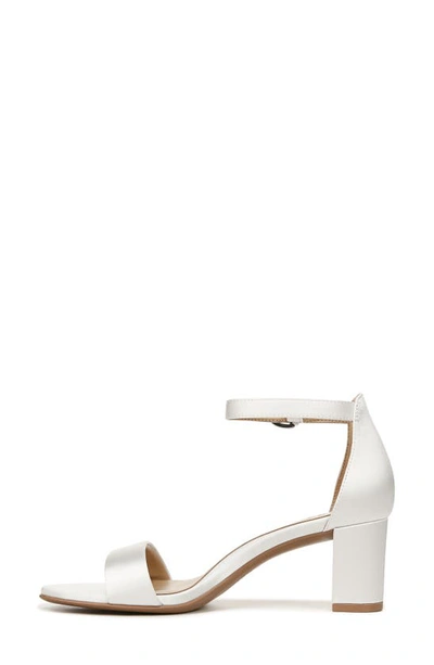 Naturalizer Vera Ankle Strap Sandal In Pearl White Satin Fabric