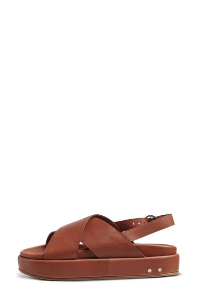 Shop Beek Gull Crisscross Slingback Sandal In Cognac