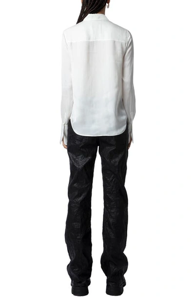 Zadig & Voltaire Tasko Satin Button-up Shirt In Judo