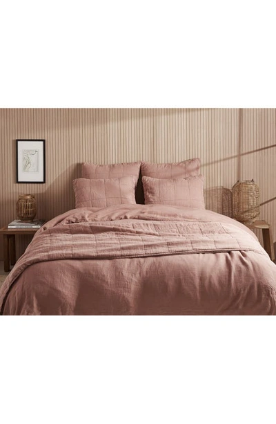 Shop Parachute Linen Box Quilted Sham Set In Clay