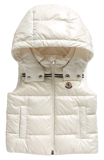Shop Moncler Kids' Peter Hooded Down Vest In White