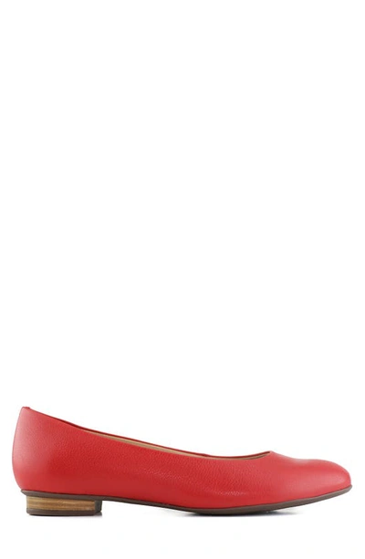 Marc Joseph New York Ferris Flat In Red Napa Soft