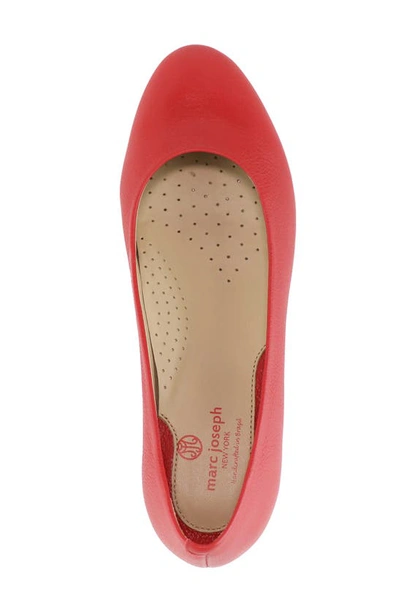 Marc Joseph New York Ferris Flat In Red Napa Soft