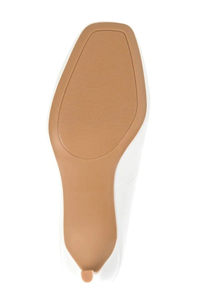 Journee Collection Womens Monalee Square Toe Mid Heel Pumps In White