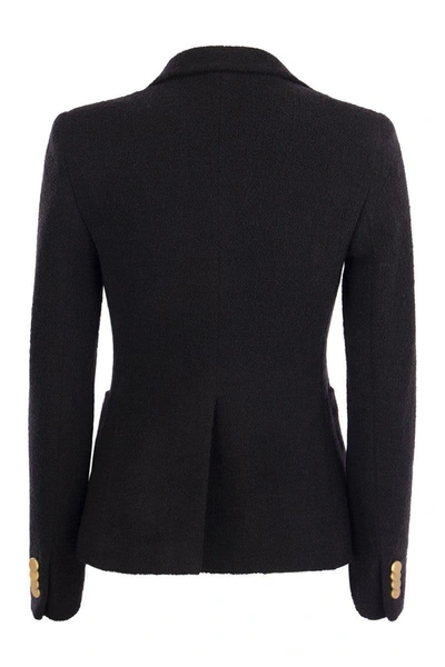 Shop Tagliatore Debra - Terrycloth Jacket In Black
