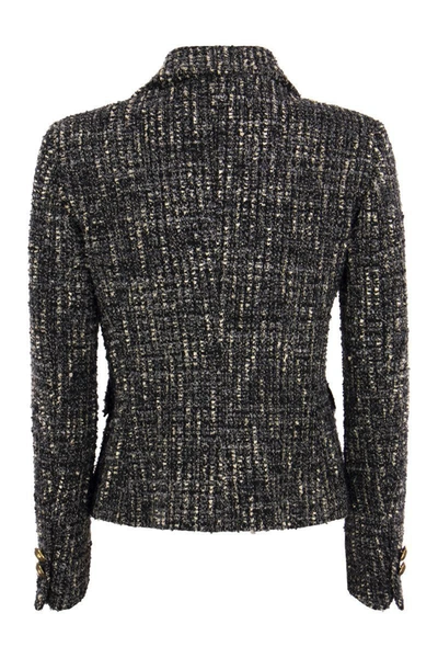 Shop Tagliatore India - Tweed Jacket In Black