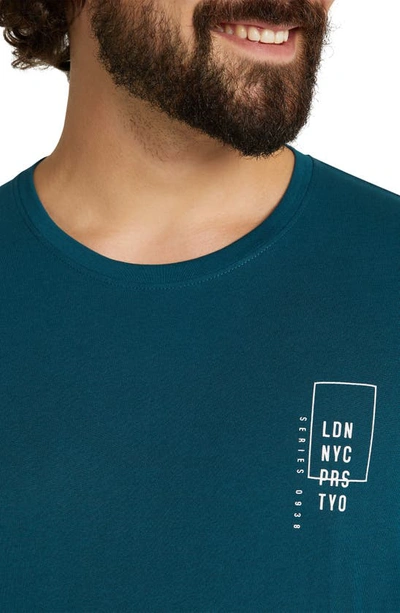 Shop Johnny Bigg Urban Adventure Graphic T-shirt In Teal