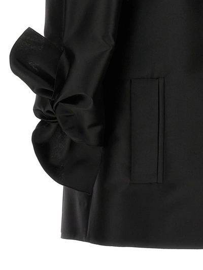 Shop Alberta Ferretti Satin Blazer In Black