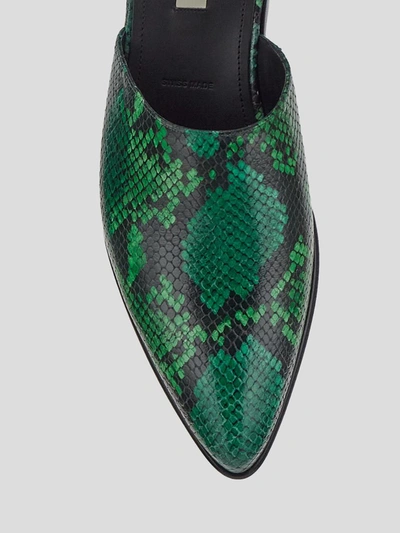 Shop Bally Snake Print Mules In Multideepemerald