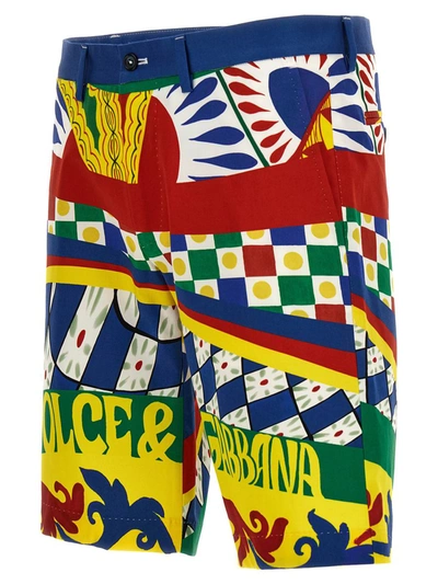 Shop Dolce & Gabbana 'carretto' Bermuda Shorts In Multicolor