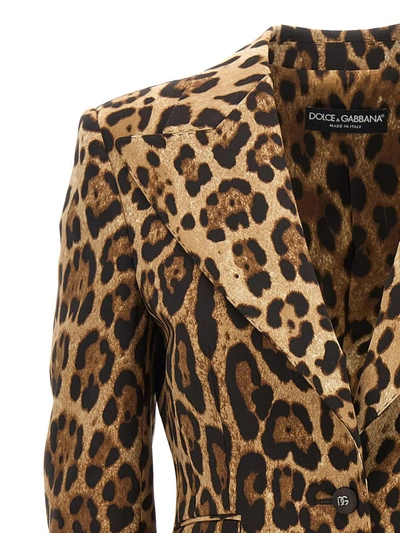 Shop Dolce & Gabbana Animal Print Single-breasted Blazer In Multicolor