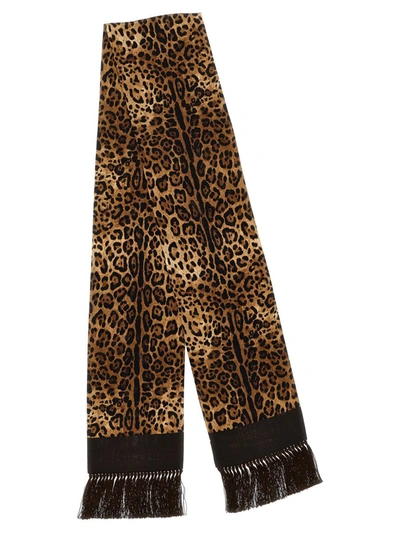 Shop Dolce & Gabbana Animal Scarf In Multicolor