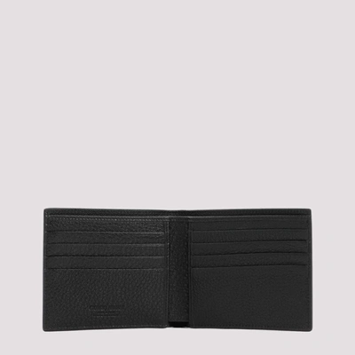 Shop Giorgio Armani Bi-fold Leather Wallet Smallleathergoods In Black