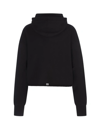 Shop Givenchy Archetype Hoodie In Gauzed Fabric In Black
