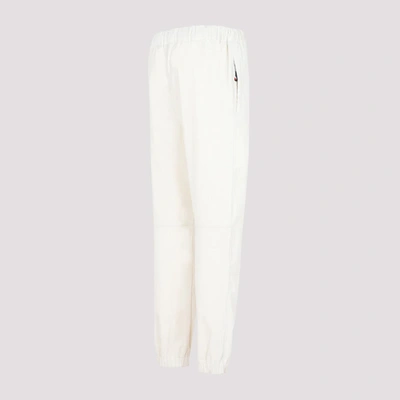 Shop Moncler Grenoble  Cotton Sweat Pants In White
