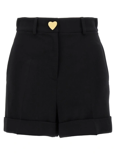 Shop Moschino 'cuore' Shorts In Black