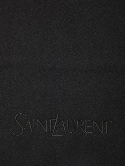 Shop Saint Laurent Black Cashmere Scarf