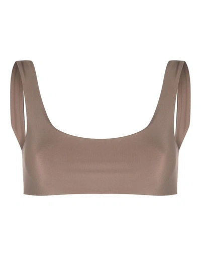 Shop Jade Swim Rounded Edges Top Clothing In Nude &amp; Neutrals