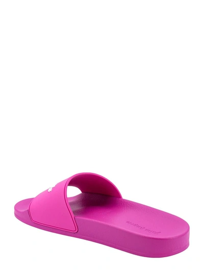 Palm Angels Logo-print Flat Slides In Pink