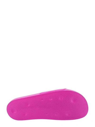 Palm Angels Logo-print Flat Slides In Pink