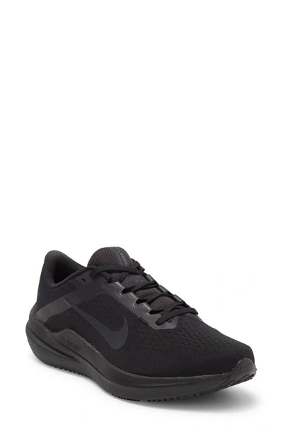 Nike Air Winflo 9 Sneakers In Triple Black In Black/ Black/ Anthracite