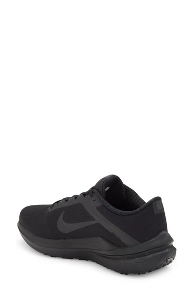 Nike Air Winflo 9 Sneakers In Triple Black In Black/ Black/ Anthracite