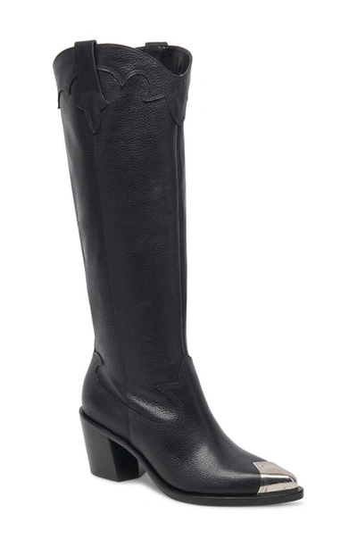 Shop Dolce Vita Kamryn Western Boot (women0 In Black Leather