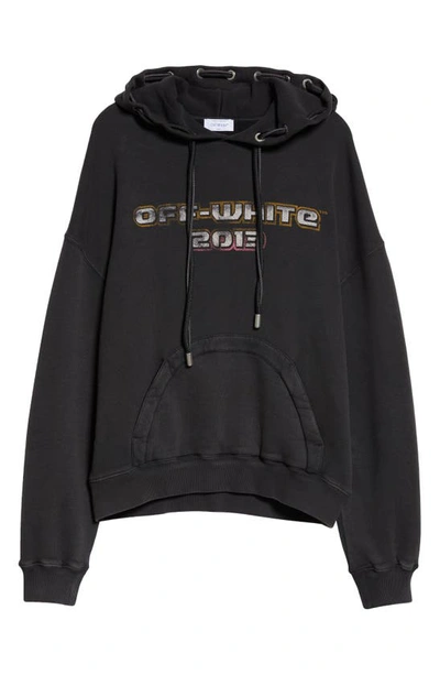 Shop Off-white Digit Bacchus Graphic Cotton Hoodie In Black