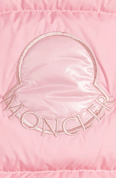 Moncler Girls Pink Down Padded Puffer Gilet In Pink