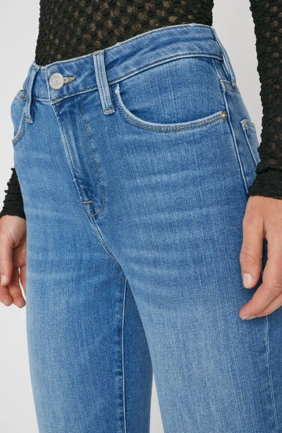 Shop Frame Le Easy Flare Raw Hem Jeans In Drizzle
