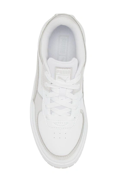 Shop Puma Cali Dream Sneaker In  White-feather Gray