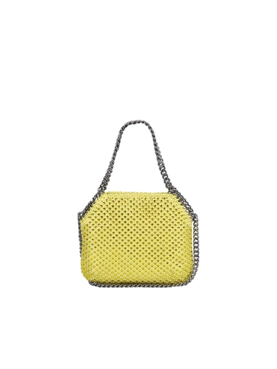 Shop Stella Mccartney Crystal Mesh Crossbody Bag In Yellow