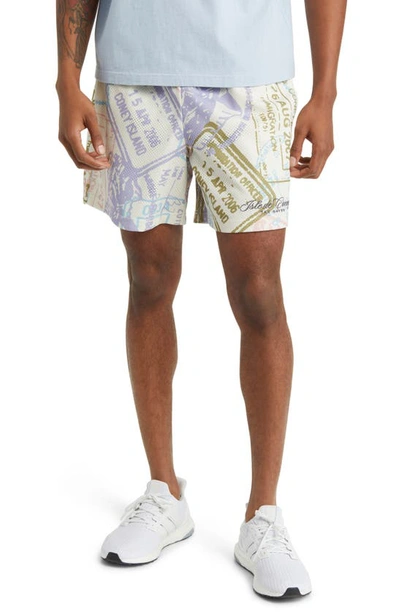 Shop Coney Island Picnic Passport Mesh Shorts In Coconut