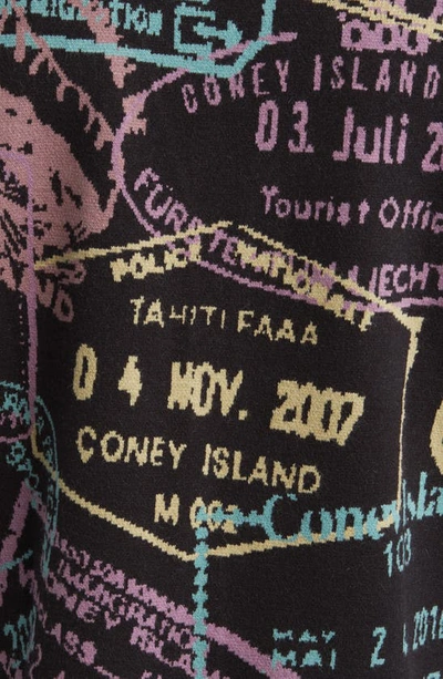 Shop Coney Island Picnic Passport Jacquard Cardigan In Caviar