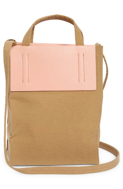 Shop Acne Studios Small Baker Out Papery Nylon Tote In Brown/ Pink