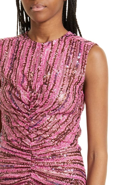 Shop Aknvas Tina Sequin Sleeveless Dress In Pink Topaz