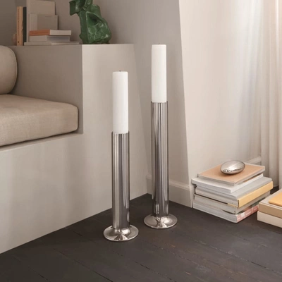 Georg Jensen Bernadotte Floor Candleholder Stainless Steel 50cm In Multi
