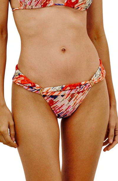 Shop Vix Swimwear Bia Tube Bikini Bottoms In Red Multi