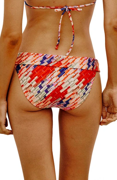 Shop Vix Swimwear Bia Tube Bikini Bottoms In Red Multi