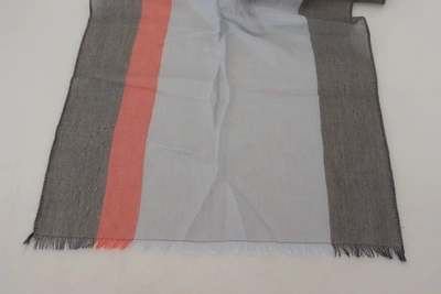 Costume National Multicolor Cotton Shawl Wrap Scarf In Multicolor