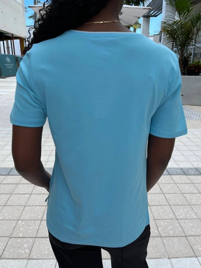 Shop Marc Cain Short Sleeve T-shirt In Blue