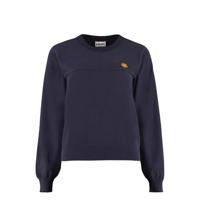Shop Kenzo Cotton Sweater In Blue