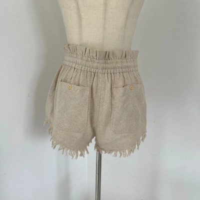 Pre-owned Isabel Marant Tecoyo Beige Fringe Shorts