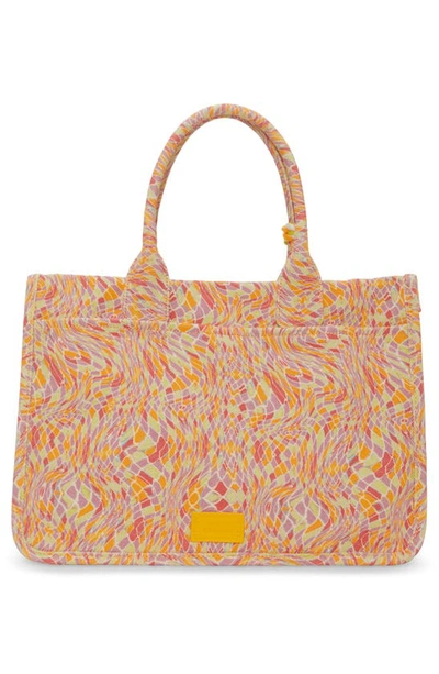 Shop Vince Camuto Orla Canvas Tote In Multi/snake Print