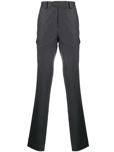 Shop Brunello Cucinelli Straight Trousers With Side Pockets In Grey